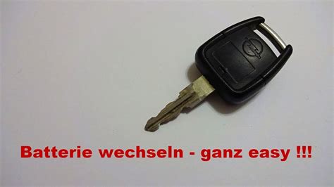 Opel Schlüssel Batterie wechseln Astra G / Vectra B / Zafira A .